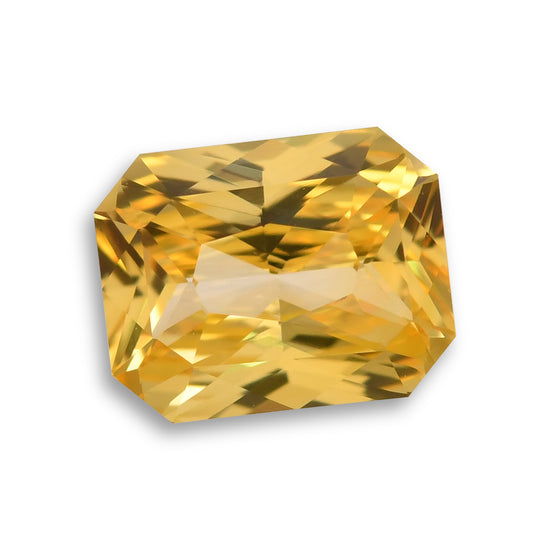 1.52 Carat Yellow  Radiant Sapphire