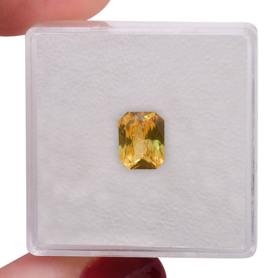 1.52 Carat Yellow  Radiant Sapphire