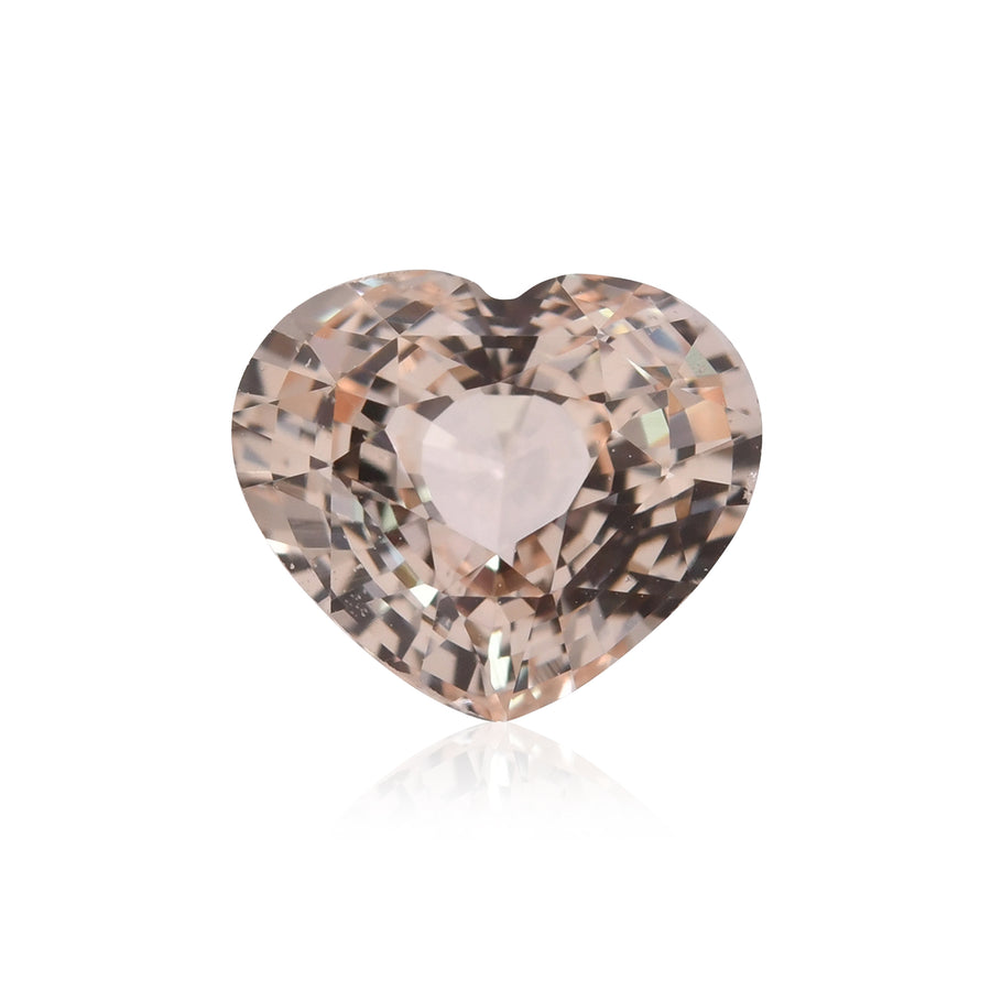 2.06 Carat Peach  Heart Sapphire
