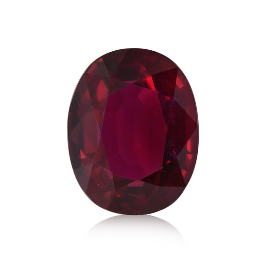 6.01 قيراط من الياقوت الأحمر البيضاوي من موزمبيق، مصنف من GRS