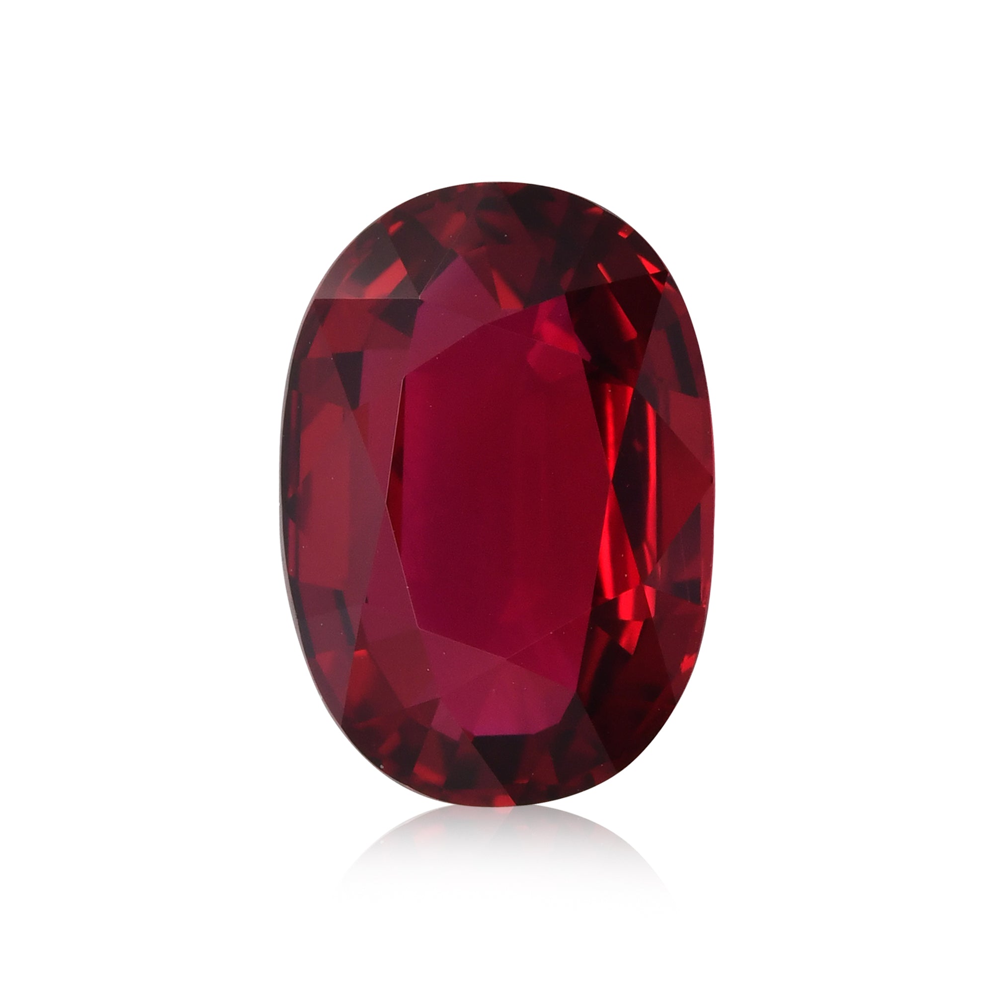 7.10 Carat Red MOZAMBIQUE Oval Ruby GRS | LEIBISH