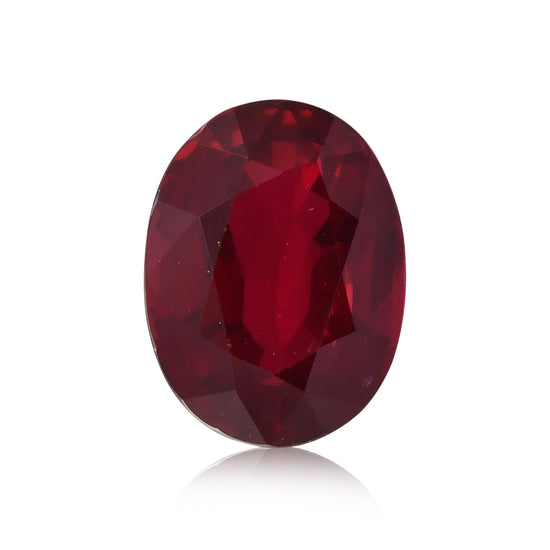 2,01 Karat roter OVAL-Rubin aus MOSAMBIK (CD)