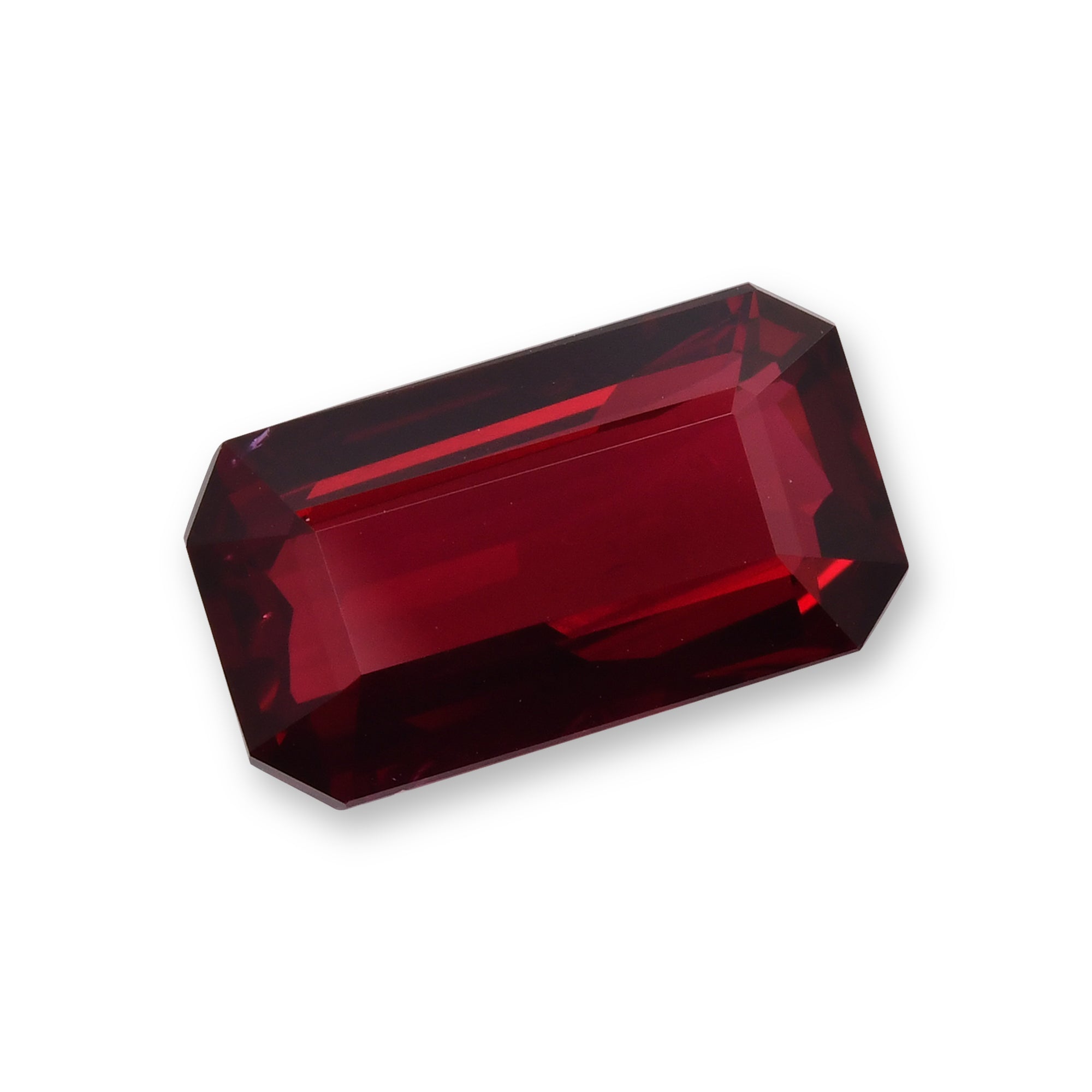 10.01 Carat Red MOZAMBIQUE Octagon Ruby GRS Platinum Gemstone