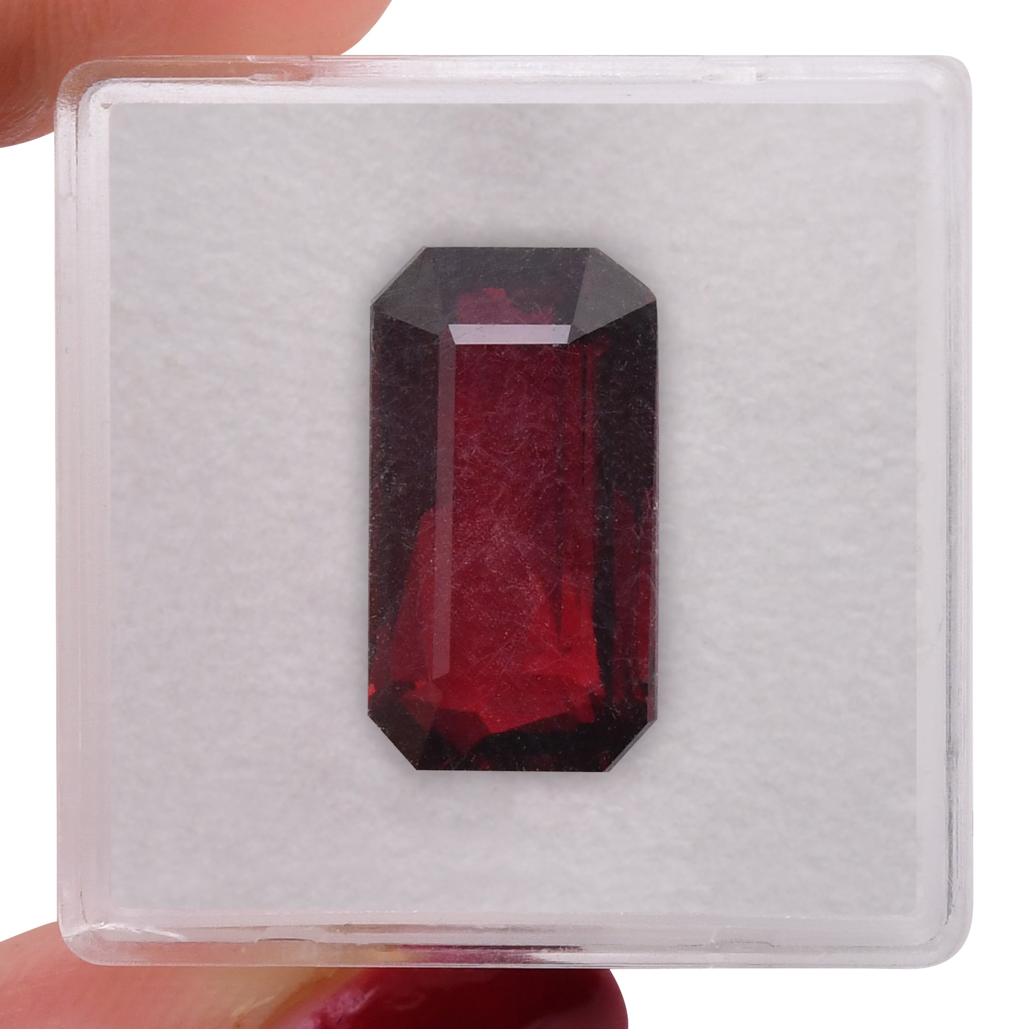 10.01 Carat Red MOZAMBIQUE Octagon Ruby GRS Platinum Gemstone