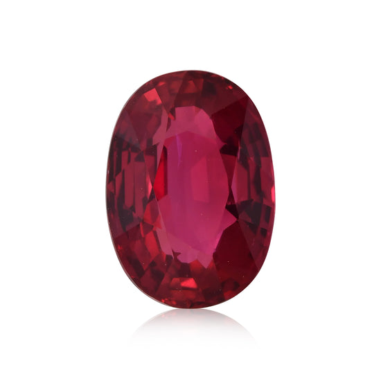 4,09 Karat Roter MOZAMBIQUE Oval-Rubin GRS Unbehandelt