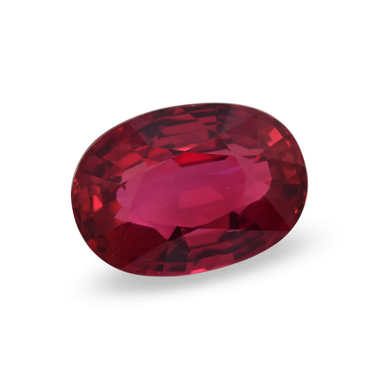 4.09 Carat Red MOZAMBIQUE Oval Ruby GRS No Heat