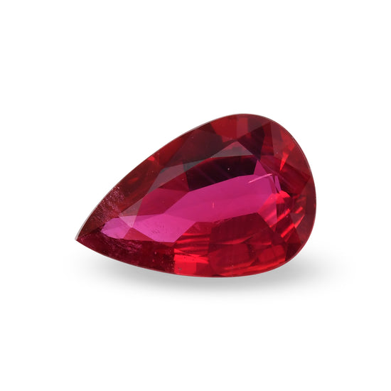 3.05 Carat Red MOZAMBIQUE Pear Ruby CD No Heat