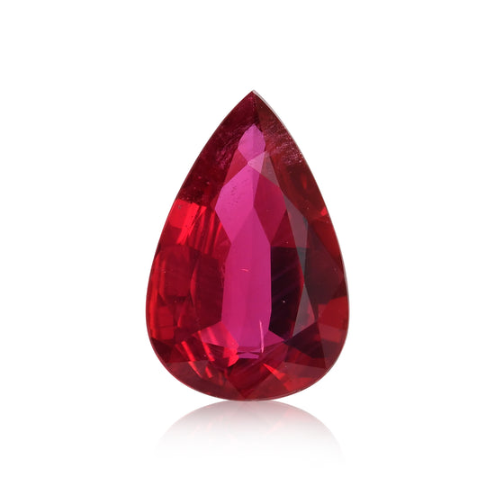 3.05 Karat Roter MOZAMBIQUE Birnen-Rubin CD Unbehandelt