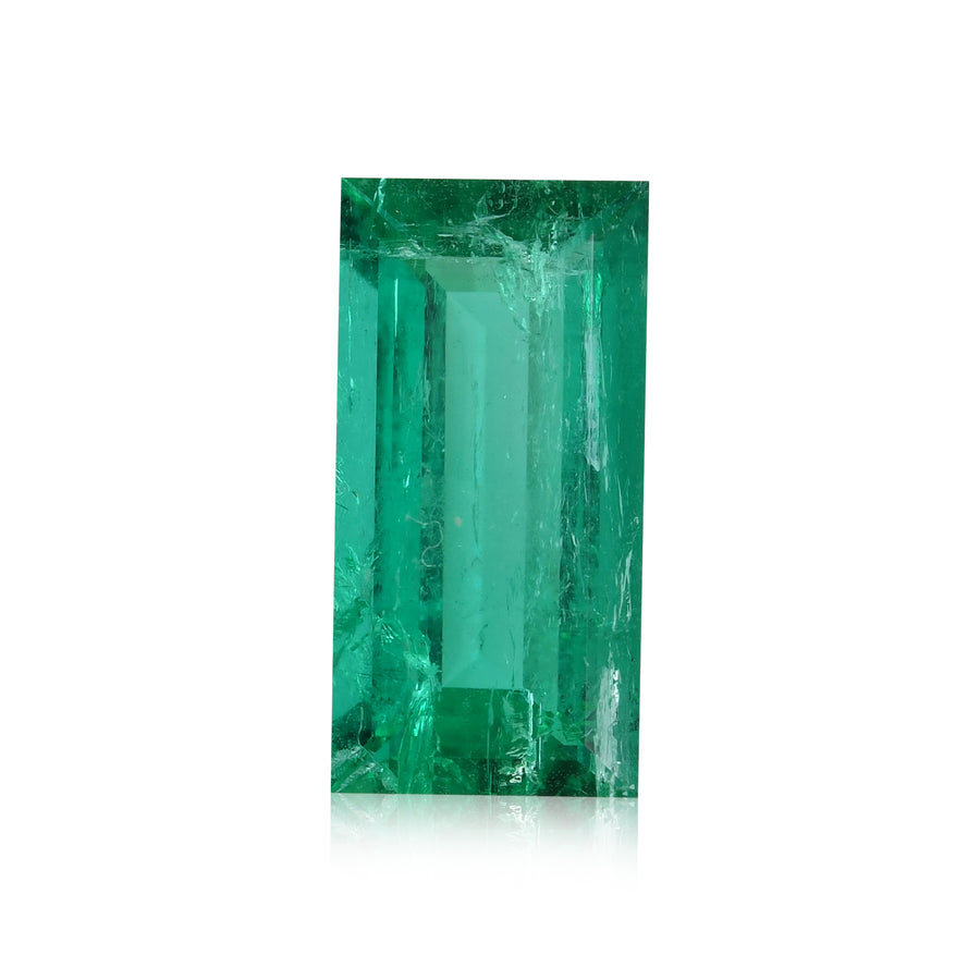 1.93 Carat Green COLOMBIAN Baguette Emerald MUZO & CD