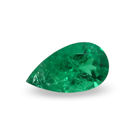 1.09 Carat Green COLOMBIAN Pear Muzo Emerald CD
