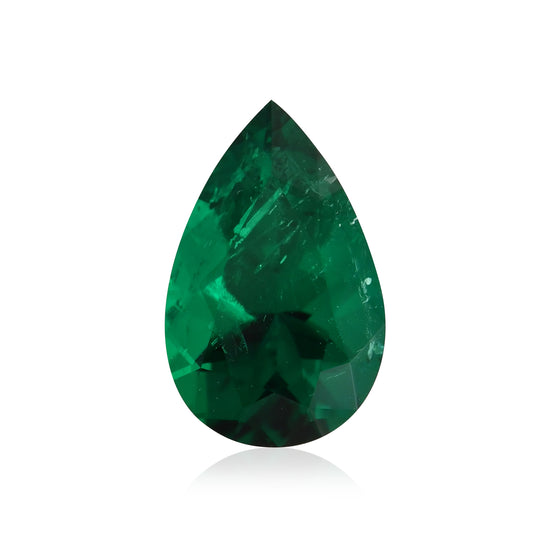 1.09 Carat Green COLOMBIAN Pear Muzo Emerald CD