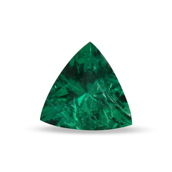 1.01 Carat Green COLOMBIAN Trilliant Muzo Emerald CD
