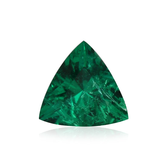 1.01 Carat Green COLOMBIAN Trilliant Muzo Emerald CD