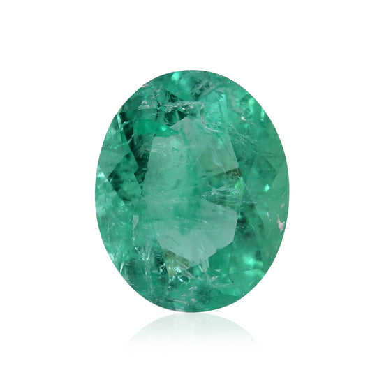 4.09 Carat Green COLOMBIAN Oval Muzo Emerald MUZO
