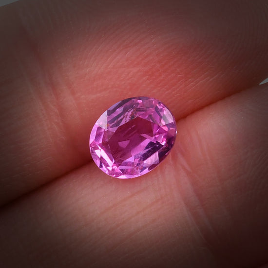 1.74 Carat Pink  Oval Sapphire