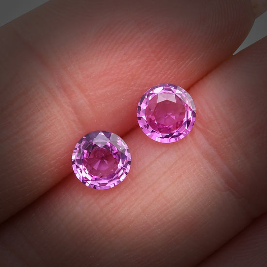 1.68 Carat Pink  Round Sapphire