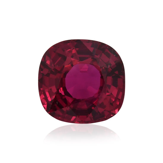 4,09 Karat Roter MOZAMBIQUE Kissen Rubin GRS