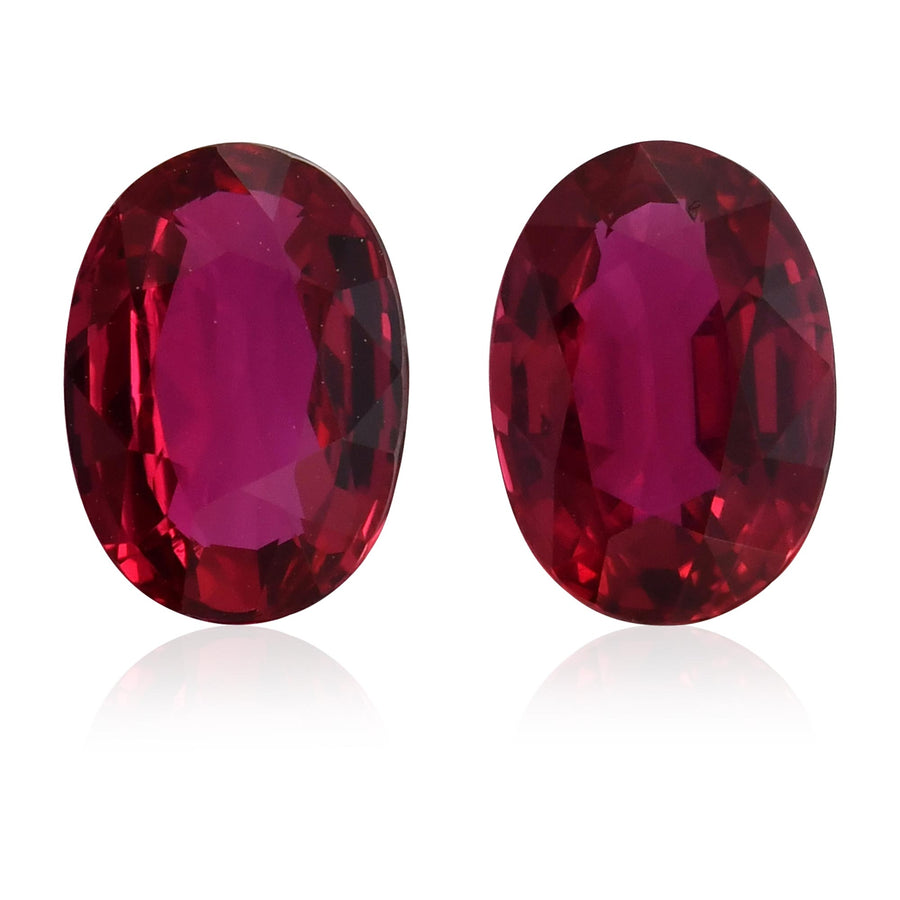 3.04 Carat Red MOZAMBIQUE Oval Rubies CD