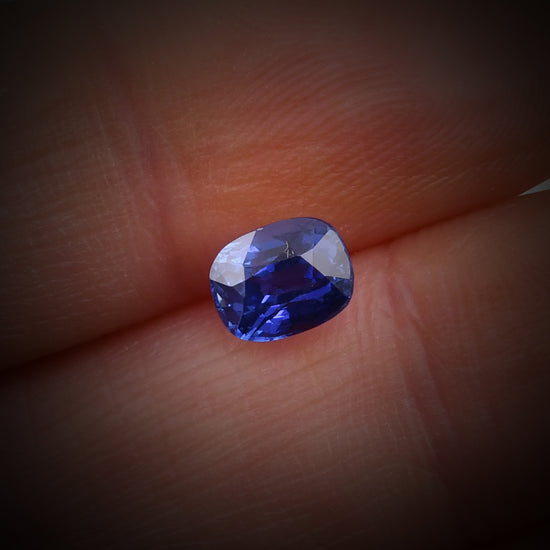 1.42 Carat Blue  Cushion Sapphire GIA