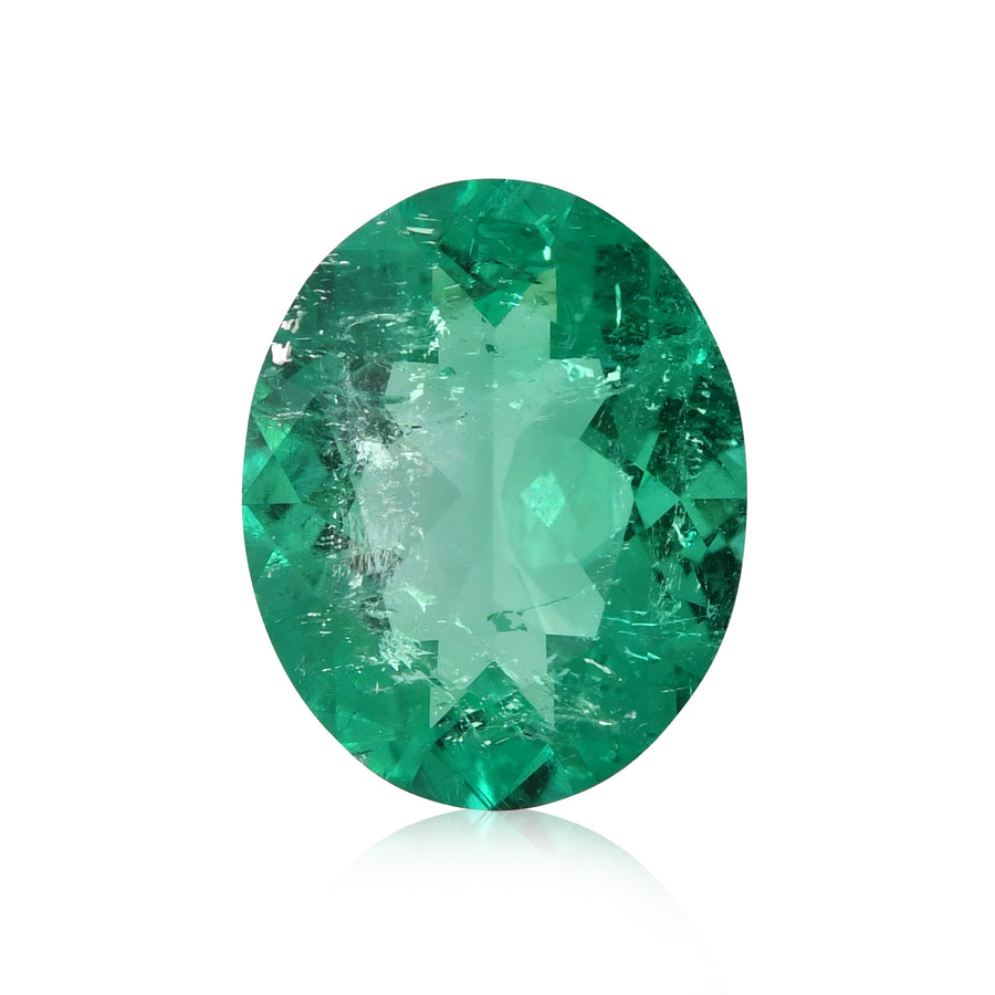 Smeraldo colombiano verde ovale Muzo da 2,83 carati CD