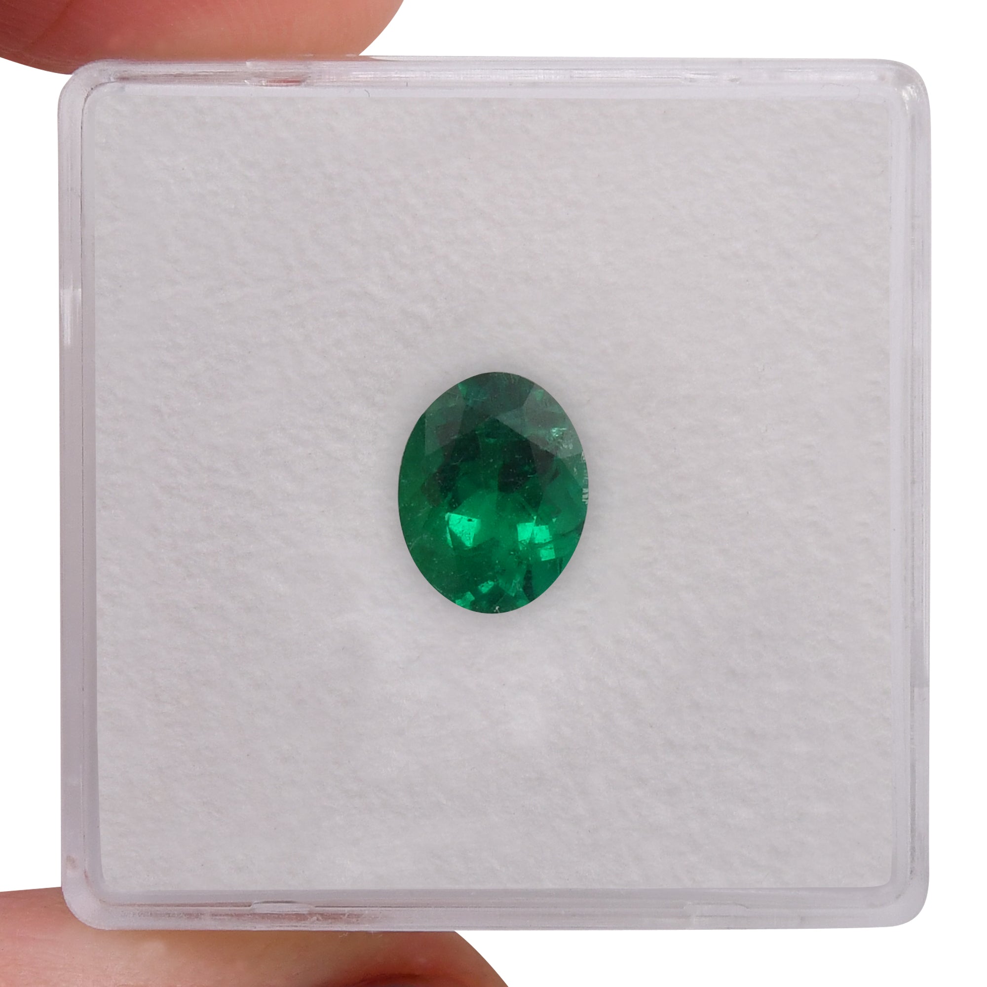 1.13 Carat Green COLOMBIAN Oval Muzo Emerald CD | LEIBISH