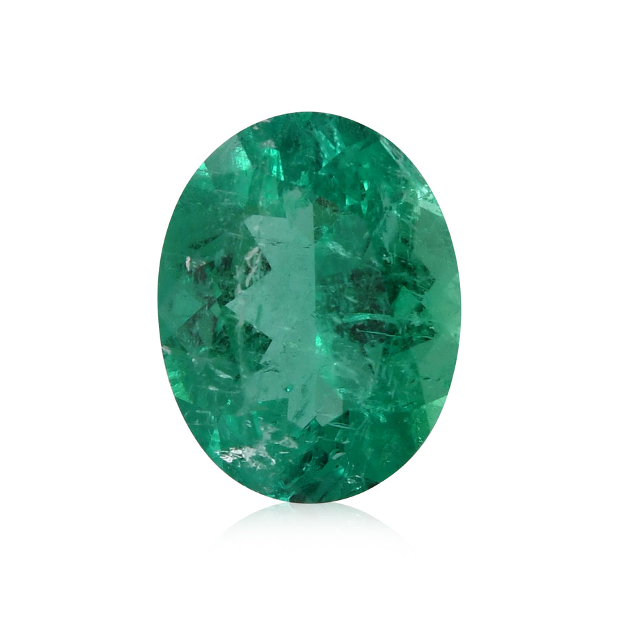 3.01 Carat Green COLOMBIAN Oval Emerald CD & MUZO