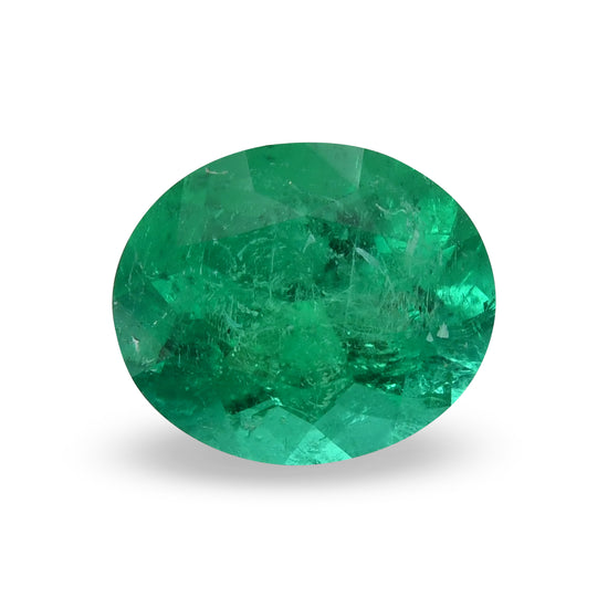 1.22 Carat Green COLOMBIA Oval Emerald CD & MUZO