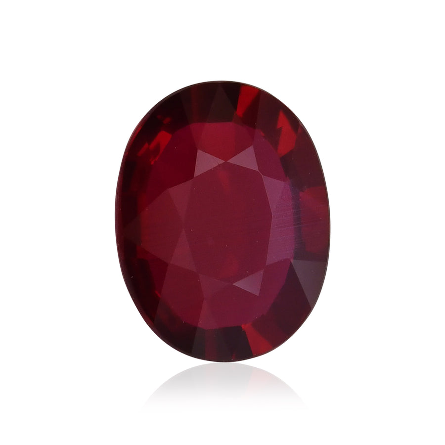 4.10 Carat Red MOZAMBIQUE Oval Ruby GRS