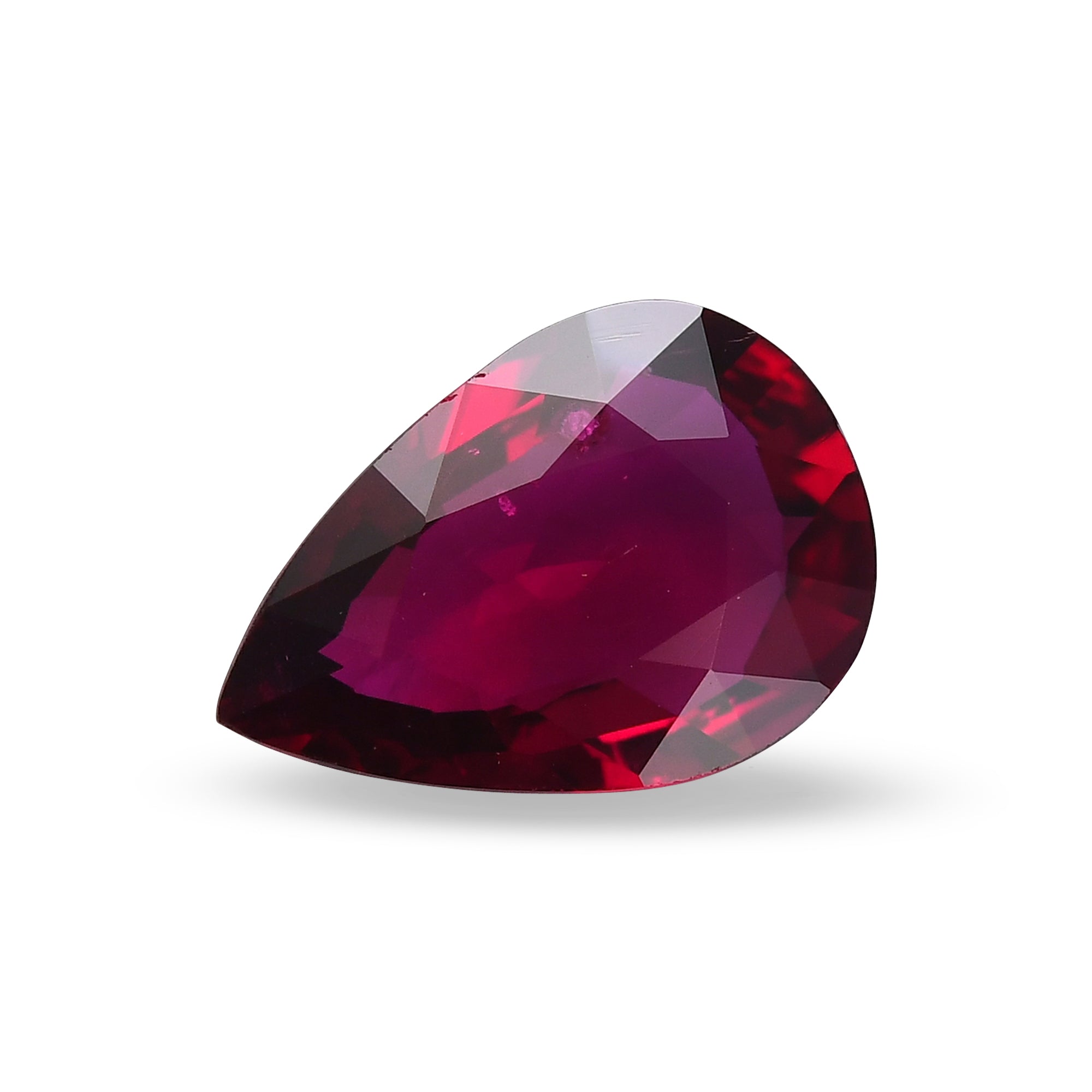 1.19 Carat Red MOZAMBIQUE Pear Ruby GRS | LEIBISH