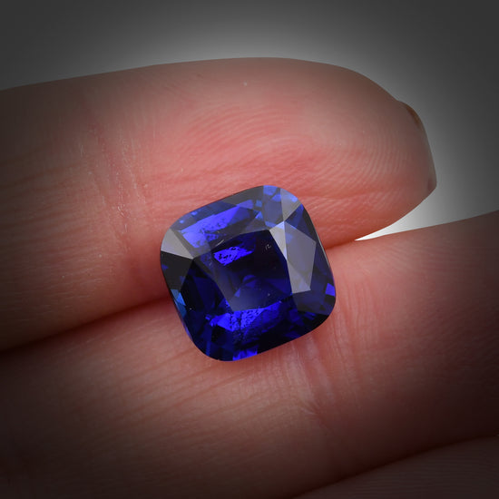 6.42 Carat Blue SRI LANKAN Cushion Sapphire CD