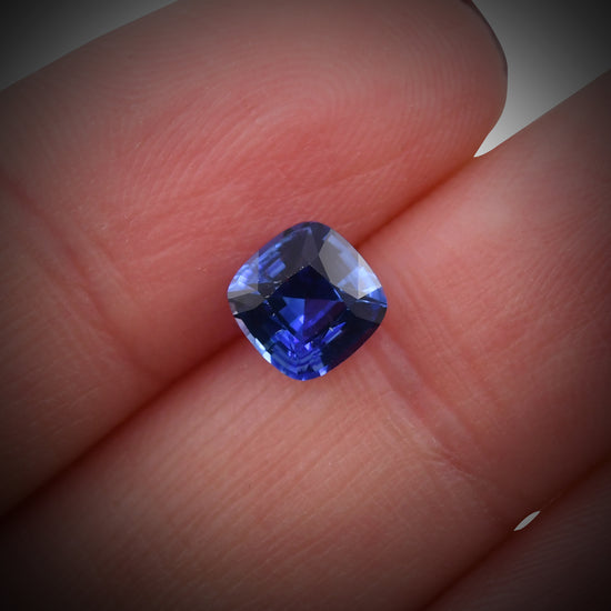 1.55 Carat Blue SRI LANKAN Cushion Sapphire