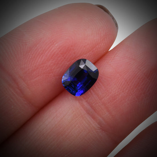 1.34 Carat Blue SRI LANKAN Cushion Sapphire