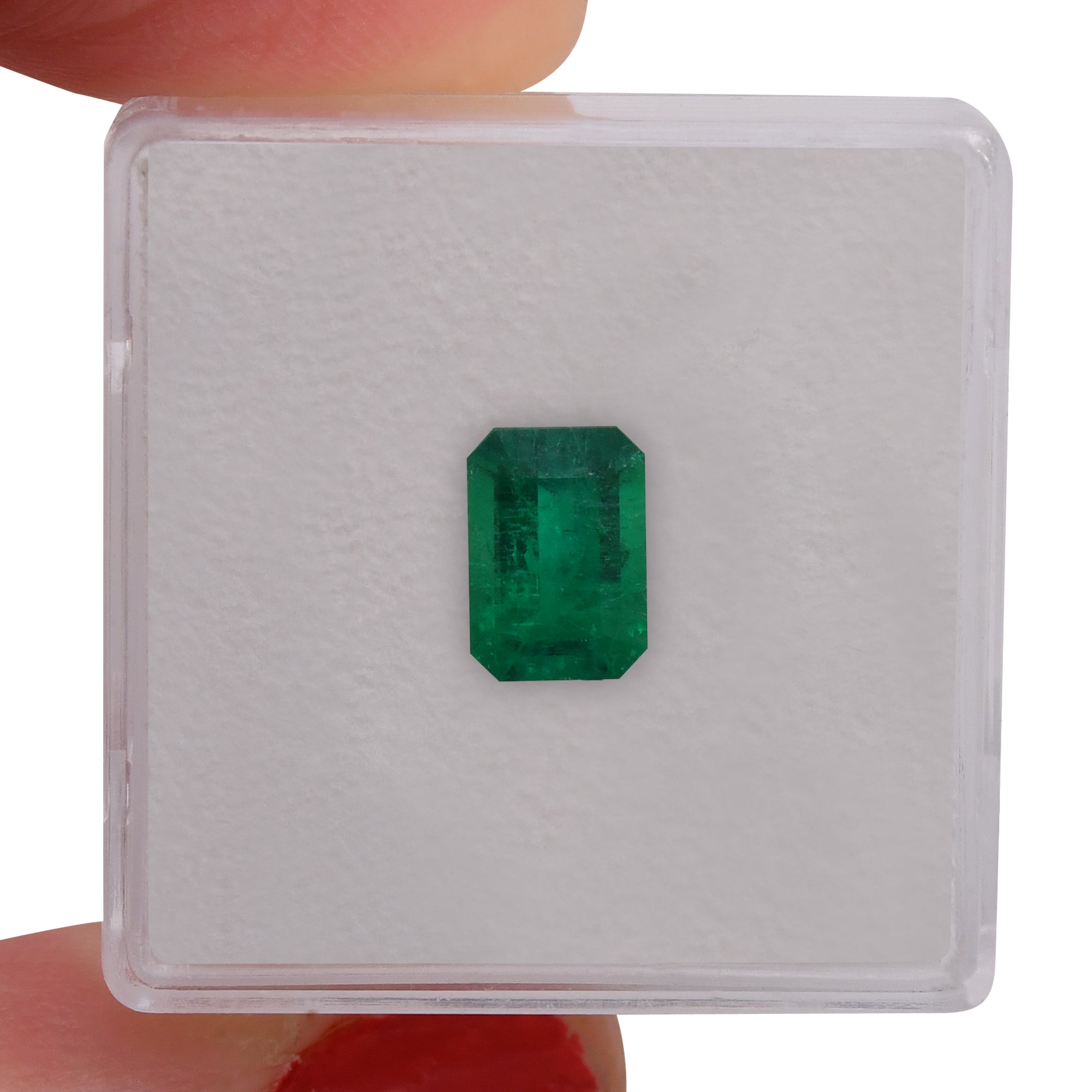 1.14 Carat Green COLOMBIAN Emerald Muzo Emerald CD | LEIBISH