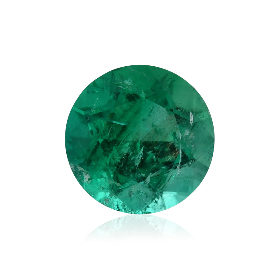 2.17 Carat Green COLOMBIAN Round Emerald CD & MUZO