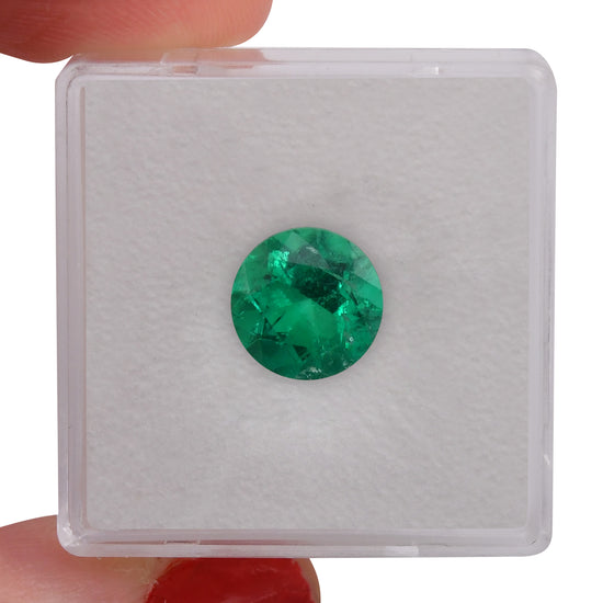 2.17 Carat Green COLOMBIAN Round Muzo Emerald CD