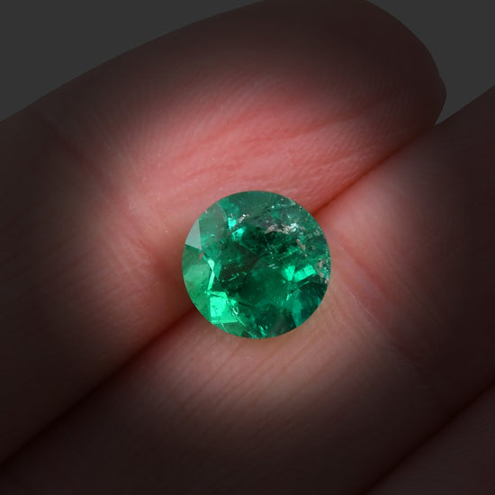 2.17 Carat Green COLOMBIAN Round Muzo Emerald CD
