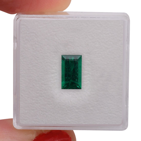 1.16 Carat Green COLOMBIAN Baguette Muzo Emerald CD