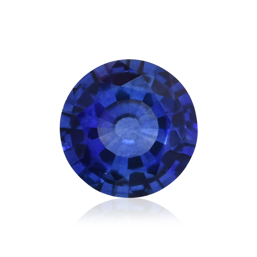 Zaffiro rotondo blu di 0,85 carati, proveniente dallo SRI LANKA