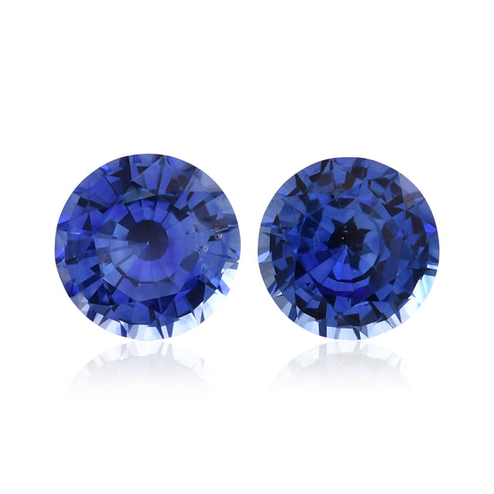 Zaffiro tondo blu SRI LANKA da 1,66 carati