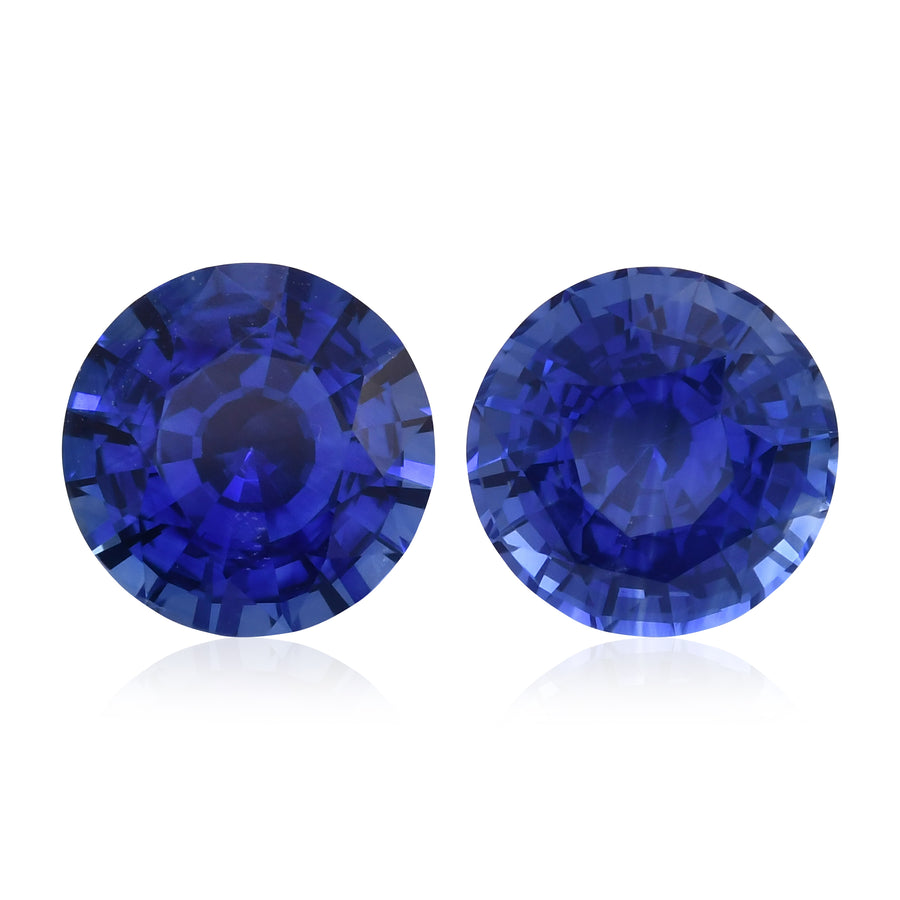 Zaffiro rotondo blu dello SRI LANKA da 4,65 carati
