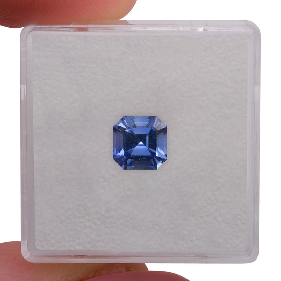 1.64 Carat Blue SRI LANKAN Sq. Emerald Sapphire
