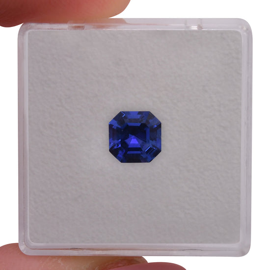 1.37 Carat Blue SRI LANKAN Sq. Emerald Sapphire