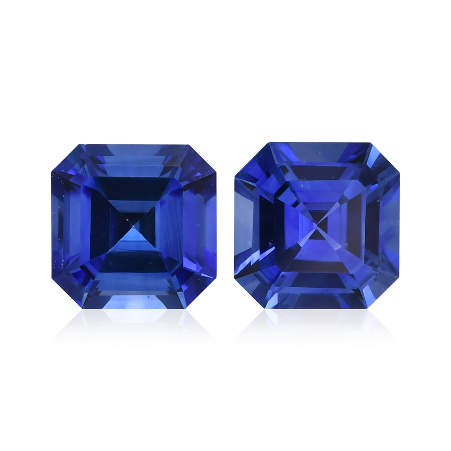 1,23 Karat Blauer SRI-LANKA-Smaragd-Saphir im Quadrat
