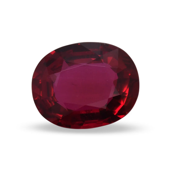 6,07 Karat roter MOZAMBIQUE Oval-Rubin GRS