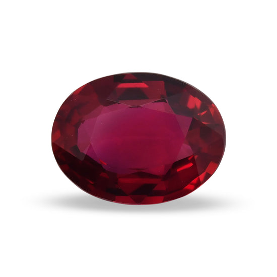 2,04 Karat Roter MOZAMBIQUE Oval-Rubin GRS Unbehandelt