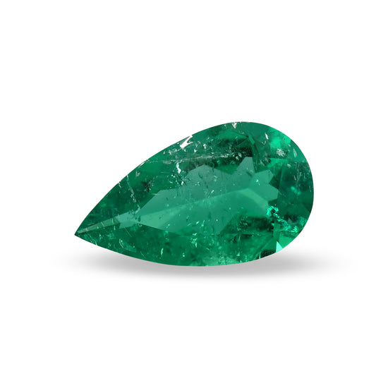 1.83 Carat Green COLOMBIAN Pear Muzo Emerald CD