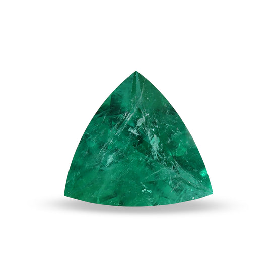 1.58 Carat Green COLOMBIAN Trilliant Muzo Emerald CD