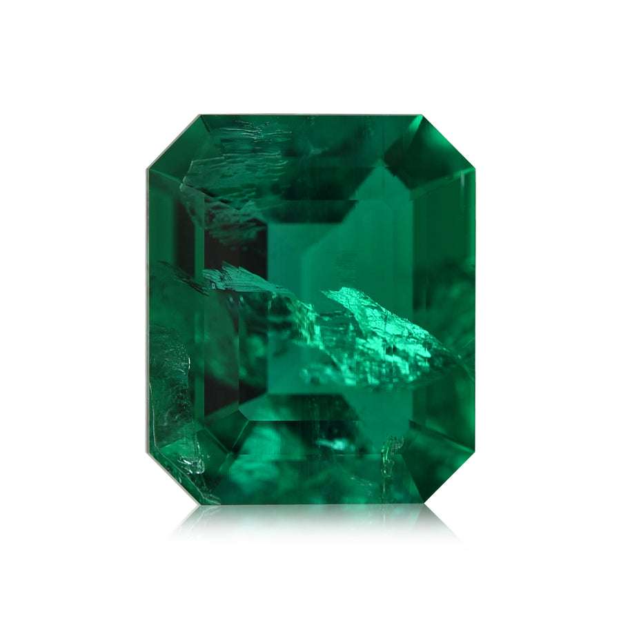 3.64 Carat Green COLOMBIAN Emerald Emerald MUZO & CD