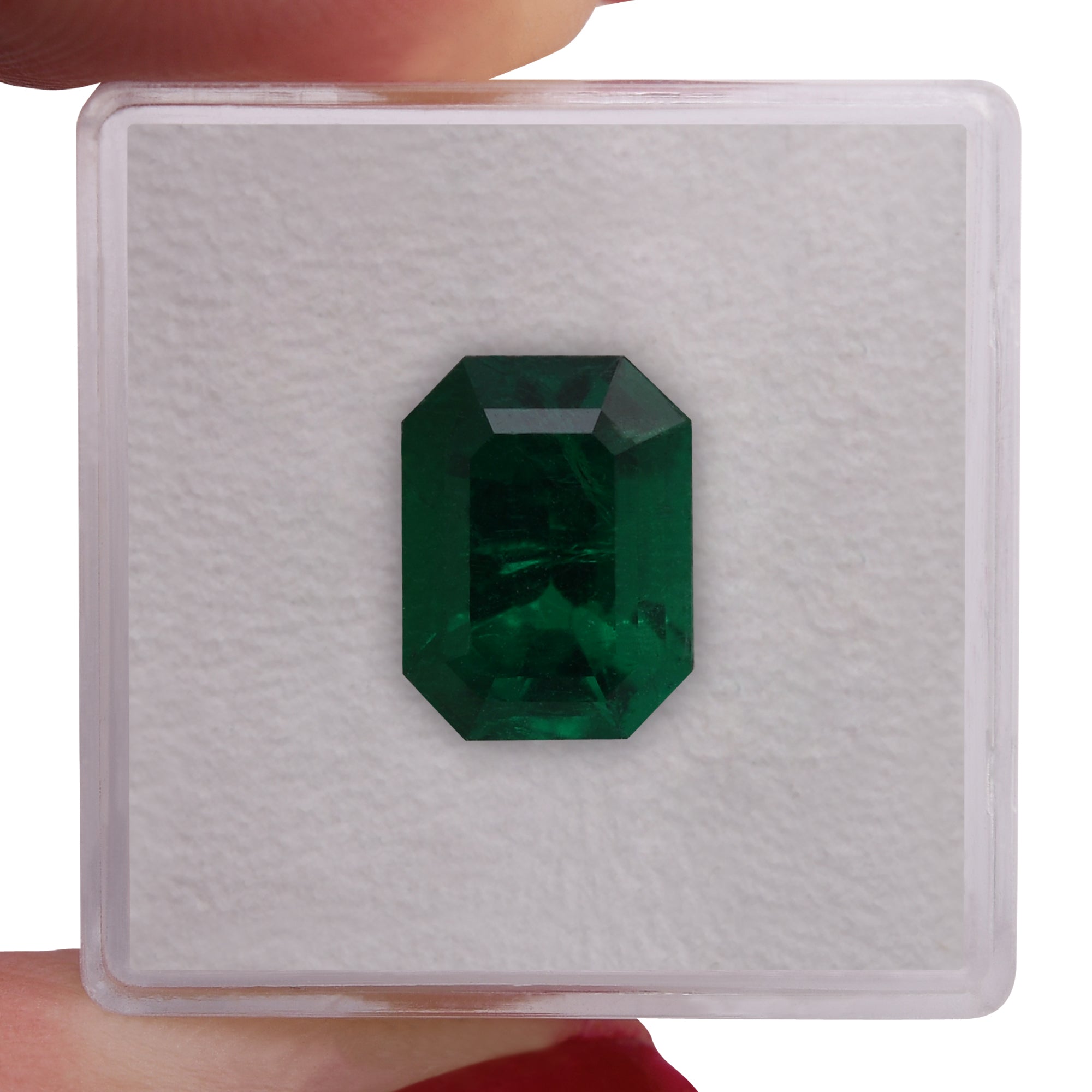 標本 French Guiana Esmeraldas coerulea 13mm 4.08 Carat Green COLOMBIAN Emerald Emerald CD | LEIBISH