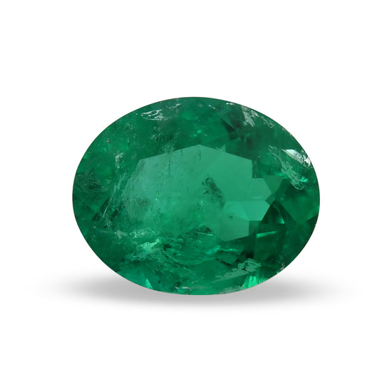 0.87 Carat Green COLOMBIAN Oval Muzo Emerald CD